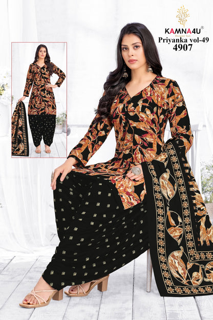 Priyanka Vol 49 Kamna4U Readymade Cotton Patiyala Suits Manufacturer Ahmedabad