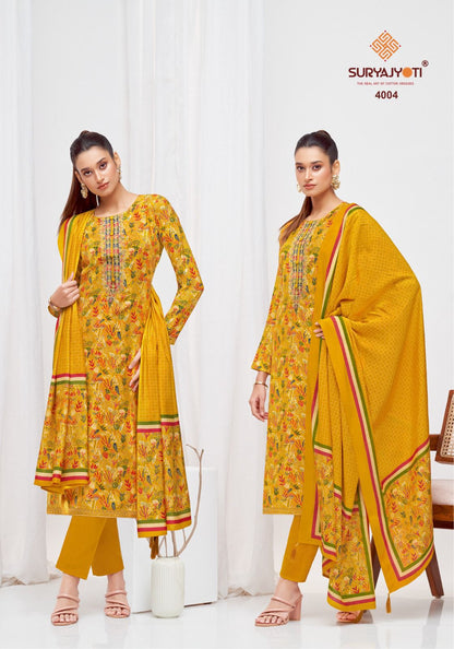 Priyanka Vol 4 With Inner Suryajyoti Modal Readymade Pant Style Suits Wholesale Price