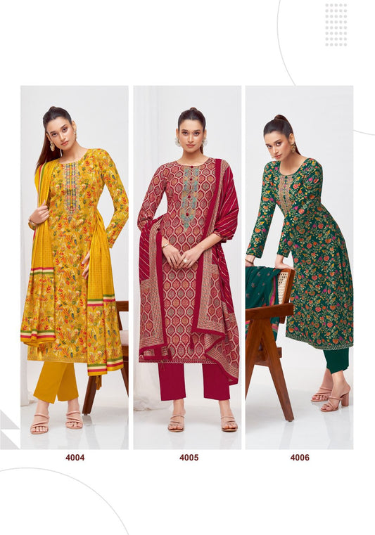Priyanka Vol 4 With Inner Suryajyoti Modal Readymade Pant Style Suits Wholesale Price
