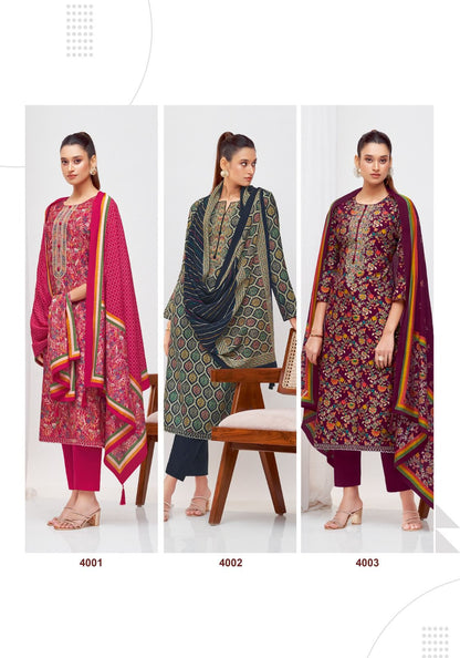 Priyanka Vol 4 With Inner Suryajyoti Modal Readymade Pant Style Suits Wholesale Price