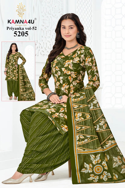 Priyanka Vol 52 Kamna4U Readymade Cotton Patiyala Suits Supplier Ahmedabad
