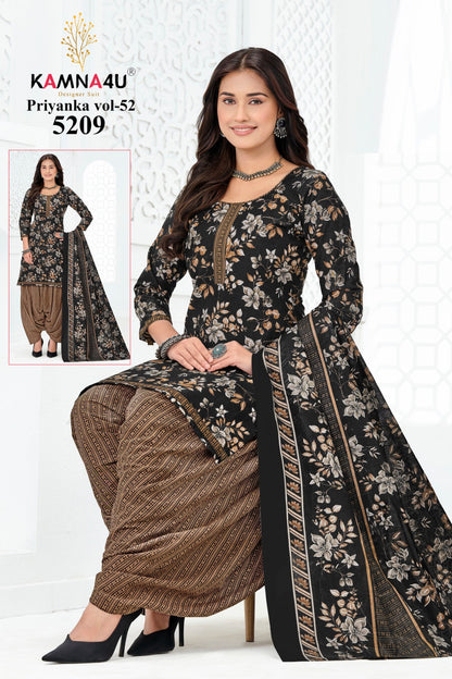 Priyanka Vol 52 Kamna4U Readymade Cotton Patiyala Suits Supplier Ahmedabad