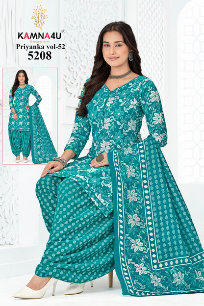 Priyanka Vol 52 Kamna4U Readymade Cotton Patiyala Suits Supplier Ahmedabad