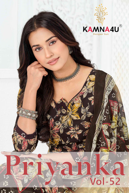 Priyanka Vol 52 Kamna4U Readymade Cotton Patiyala Suits Supplier Ahmedabad