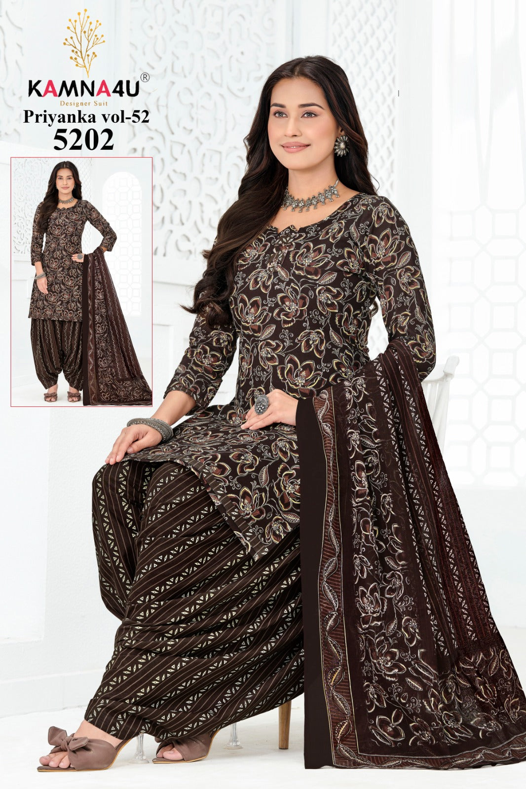 Priyanka Vol 52 Kamna4U Readymade Cotton Patiyala Suits Supplier Ahmedabad