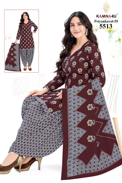 Priyanka Vol 55 Kamna4U Readymade Cotton Patiyala Suits Supplier Ahmedabad