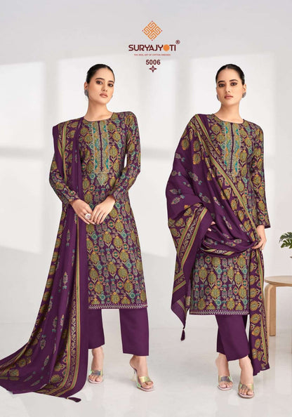 Priyanka Vol 5 Suryajyoti Modal Pant Style Suits Manufacturer Ahmedabad
