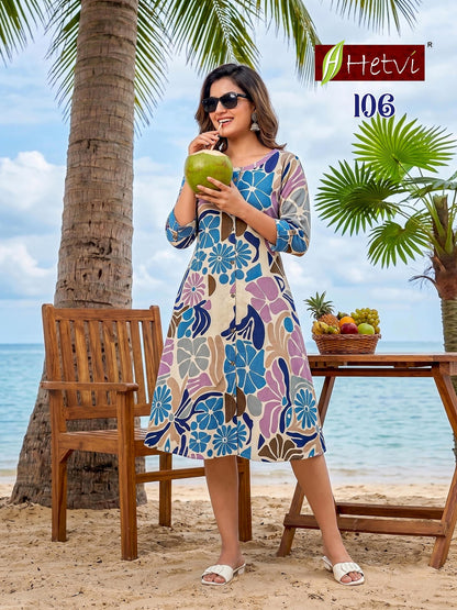 Priyanshi Hetvi Cotton A-Line Kurti Wholesaler India