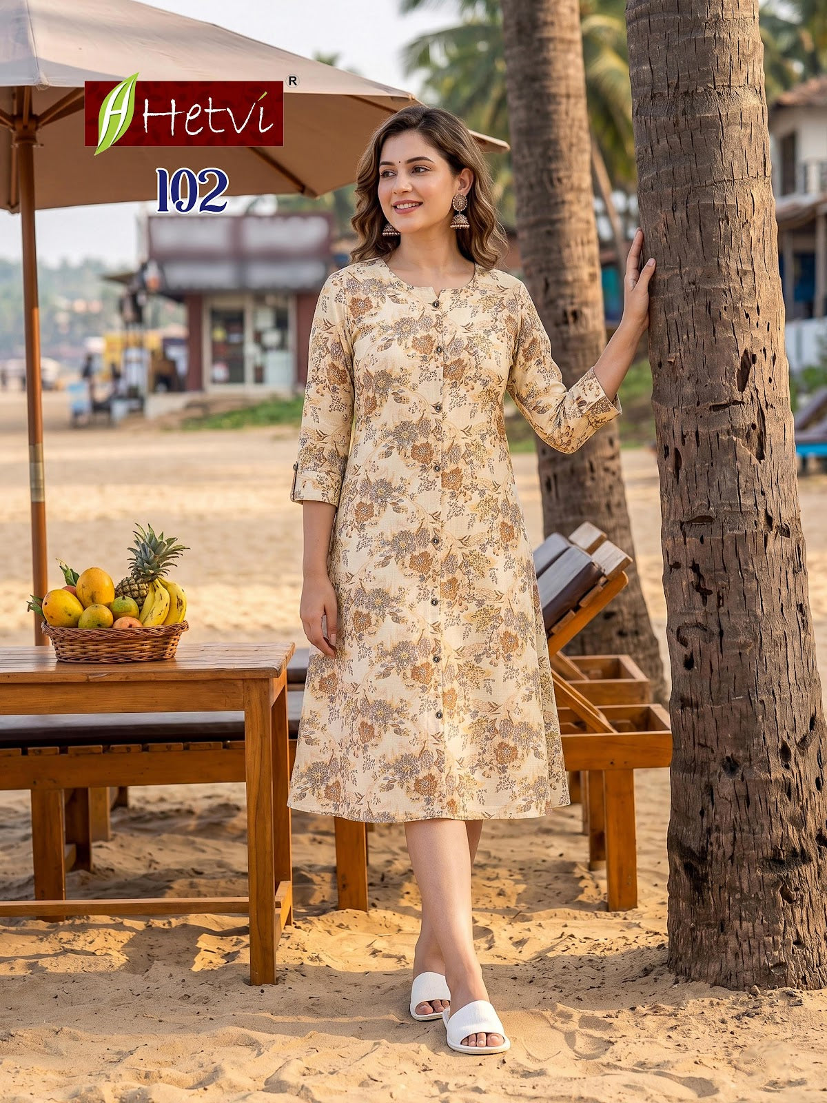 Priyanshi Hetvi Cotton A-Line Kurti Wholesaler India