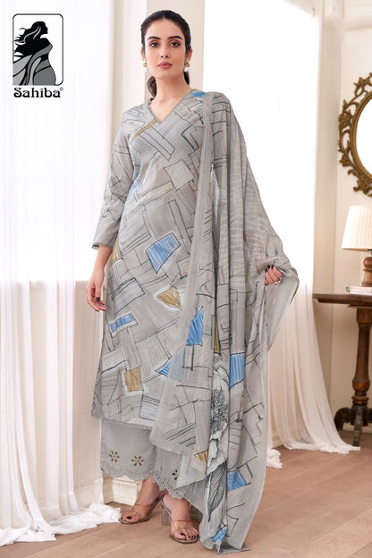 Priyanshi Sahiba Cotton Lawn Plazzo Style Suits Wholesale Rate