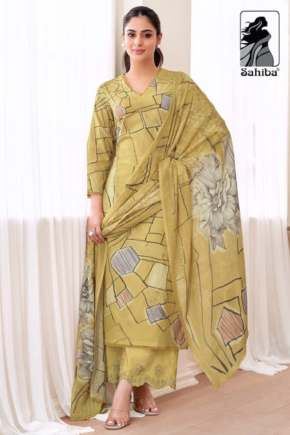 Priyanshi Sahiba Cotton Lawn Plazzo Style Suits Wholesale Rate