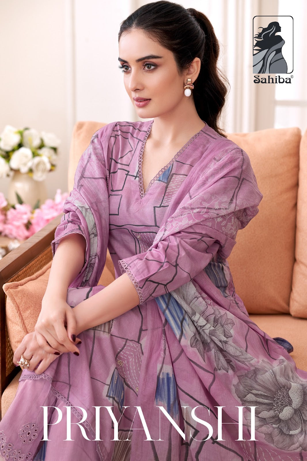 Priyanshi Sahiba Cotton Lawn Plazzo Style Suits Wholesale Rate
