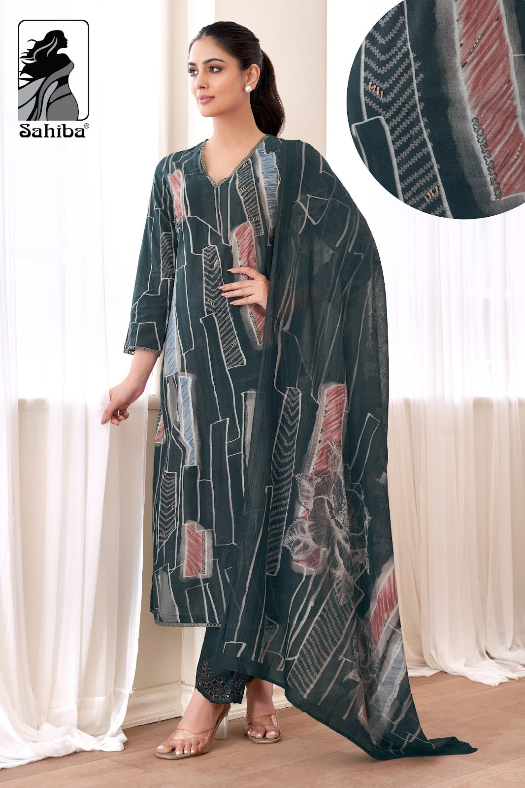 Priyanshi Sahiba Cotton Lawn Plazzo Style Suits Wholesale Rate