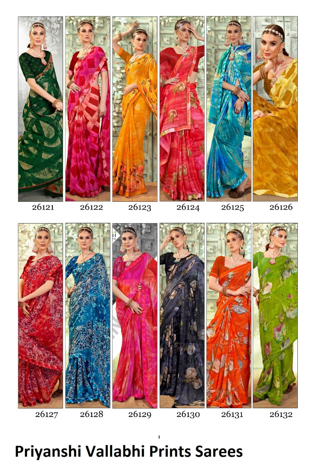 Priyanshi Vallabhi Prints Georgette Sarees Manufacturer