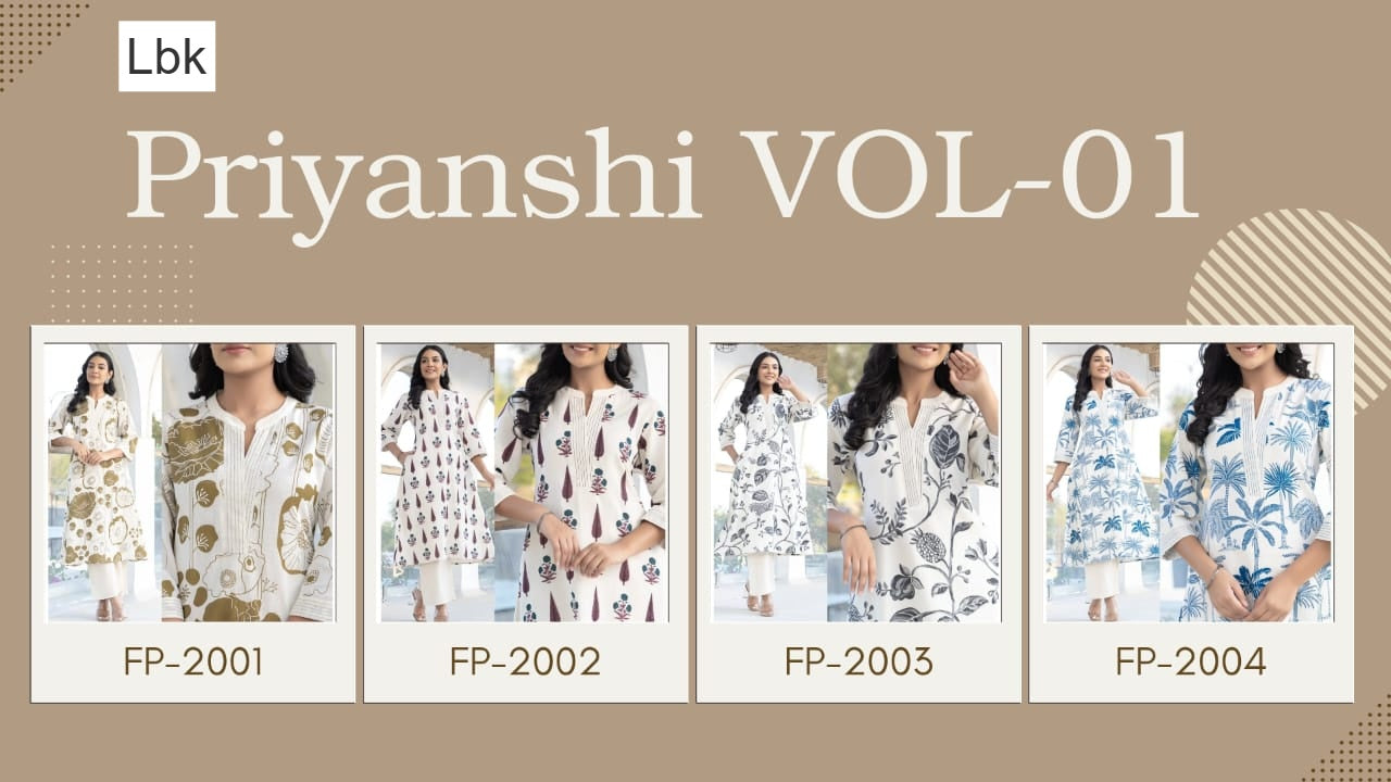 Priyanshi Vol 1 Lbk Rayon Kurti Plazzo Set Wholesaler Ahmedabad