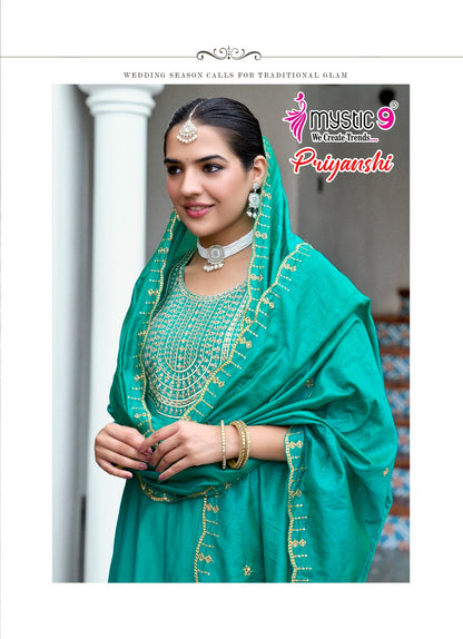 Priyanshi Vol 1 Mystic 9 Vertican Readymade Anarkali Suits Wholesaler Gujarat