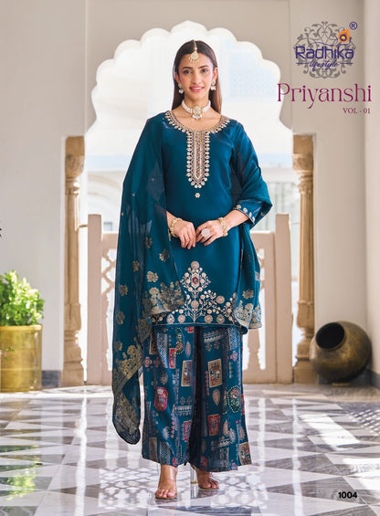 D 3596 Deepsy Tissue Silk Pakistani Readymade Suits Supplier India