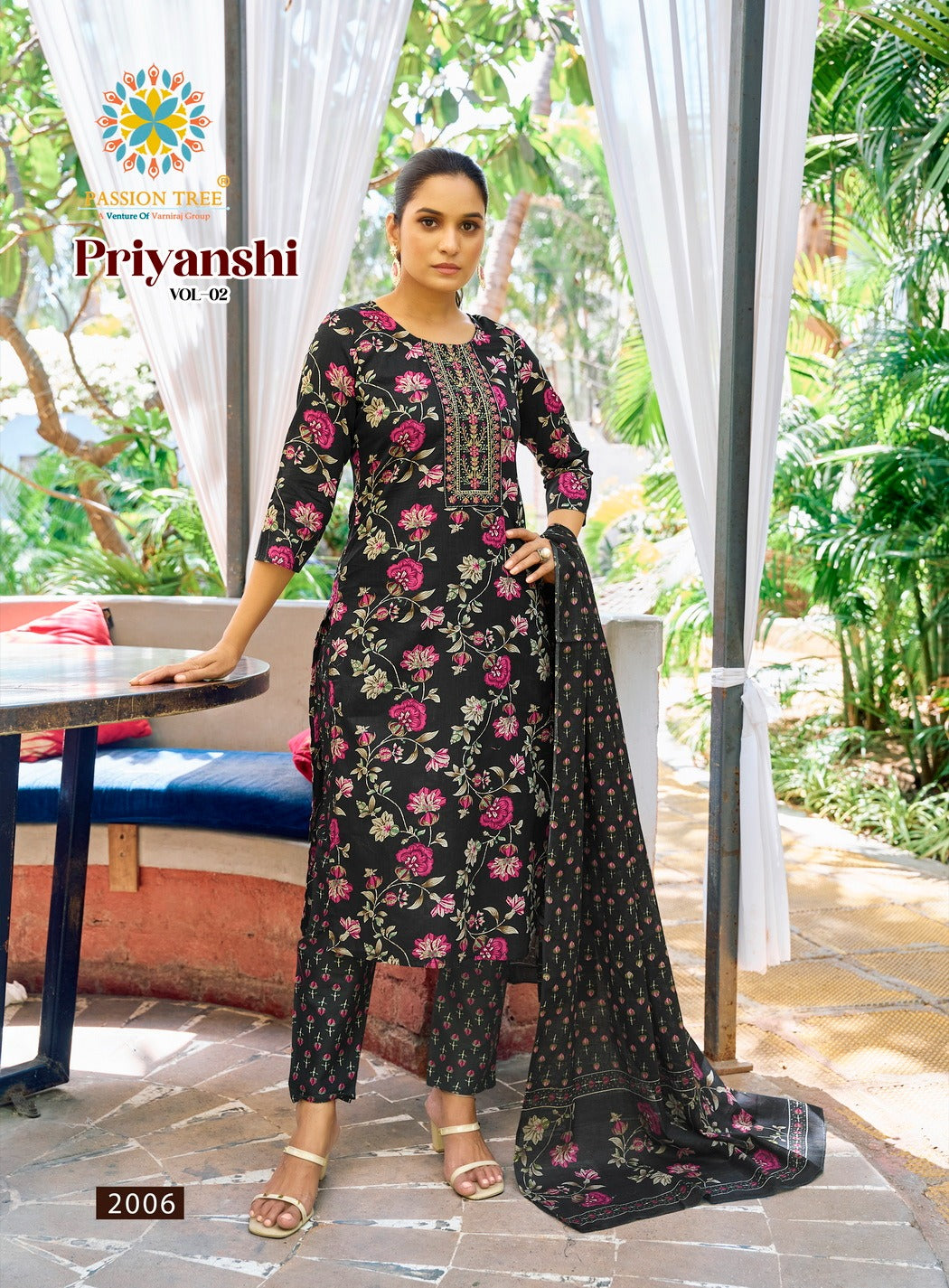 Priyanshi Vol 2 Passion Tree Cotton Readymade Pant Style Suits Wholesale Price