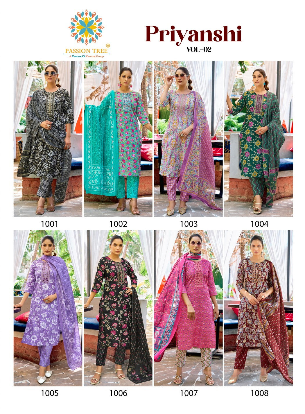 Priyanshi Vol 2 Passion Tree Cotton Readymade Pant Style Suits Wholesale Price