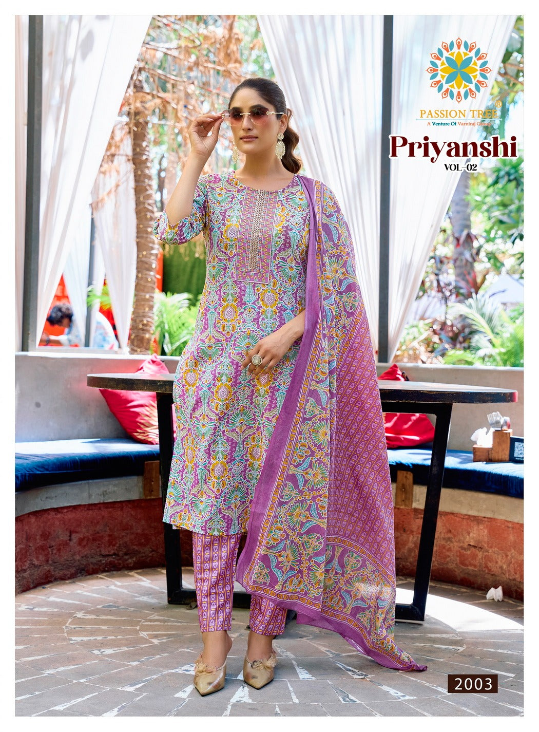 Priyanshi Vol 2 Passion Tree Cotton Readymade Pant Style Suits Wholesale Price