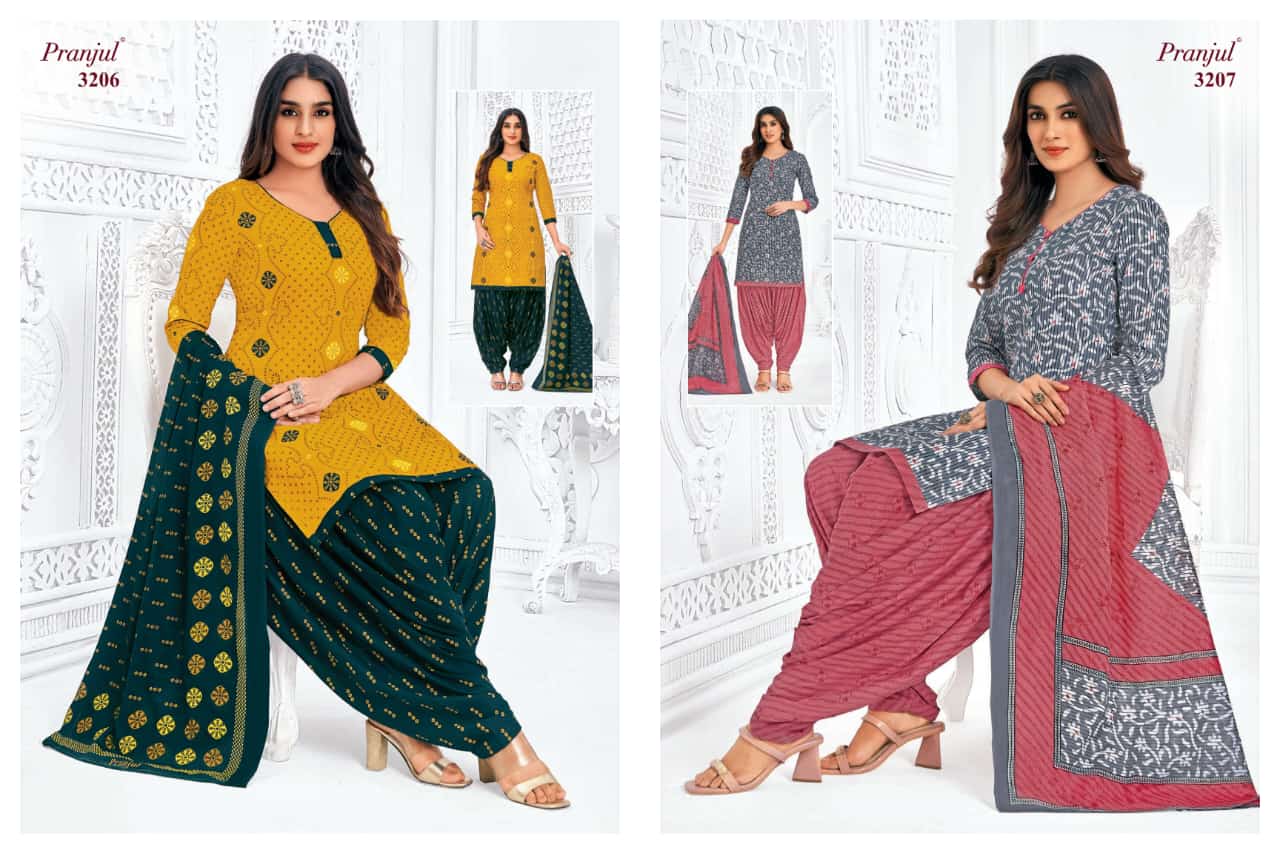 Priyanshi Vol 32 Pranjul Readymade Cotton Patiyala Suits Exporter Gujarat