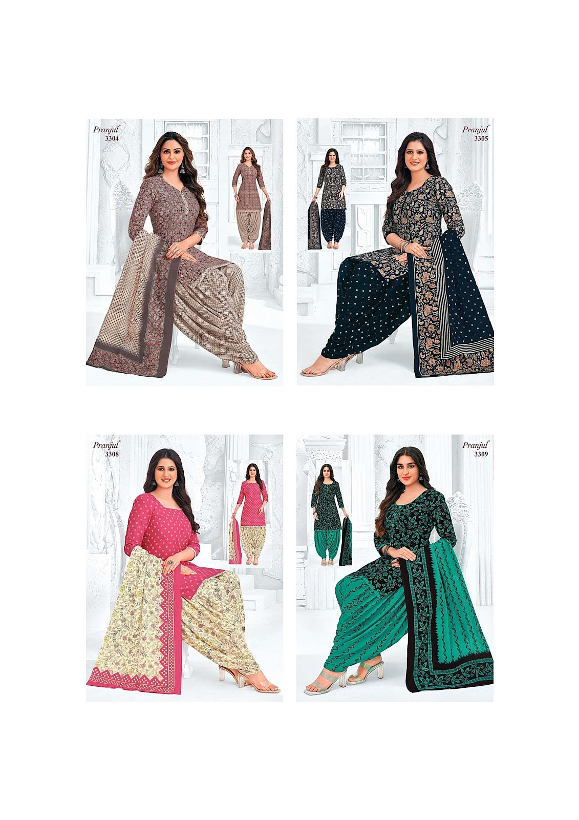 Priyanshi Vol 33 Pranjul Cotton Dress Material Supplier India