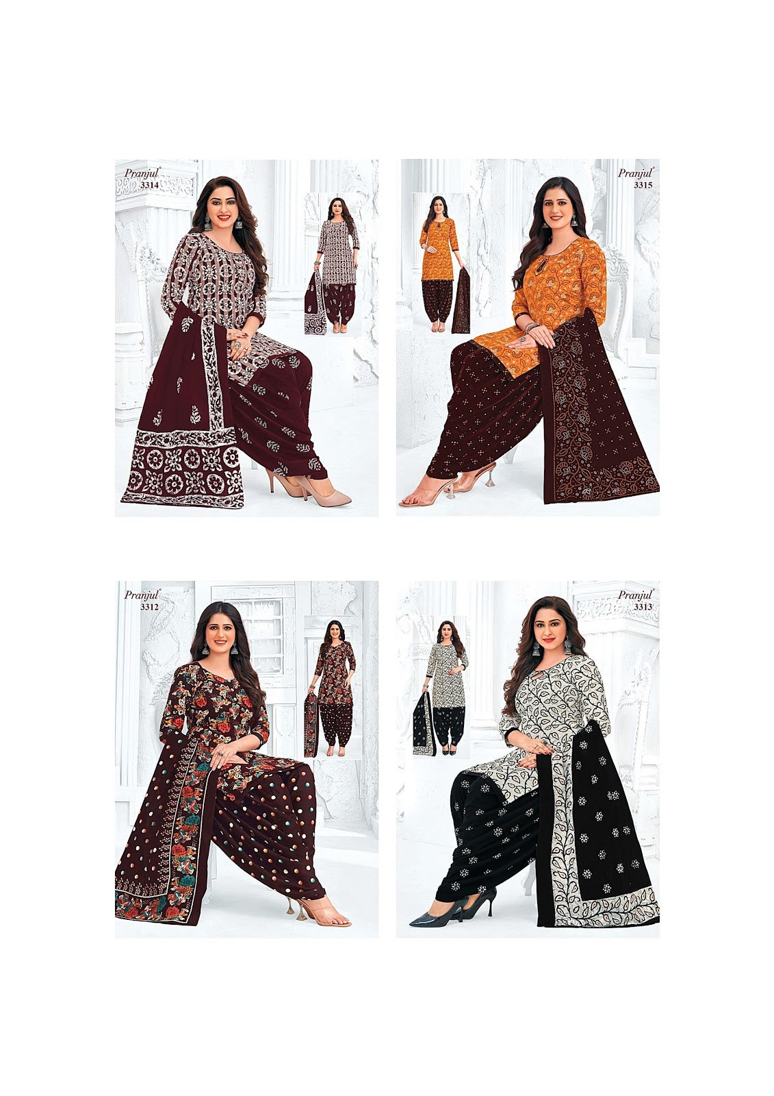 Priyanshi Vol 33 Pranjul Cotton Dress Material Supplier India