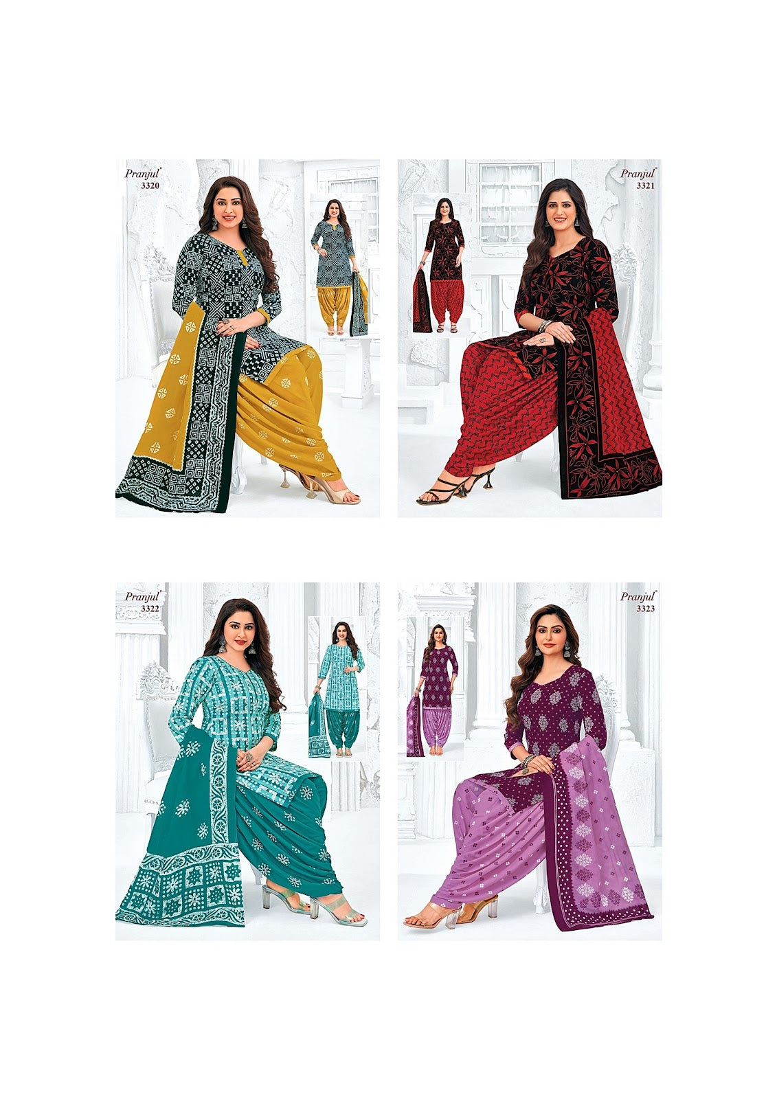 Priyanshi Vol 33 Pranjul Cotton Dress Material Supplier India