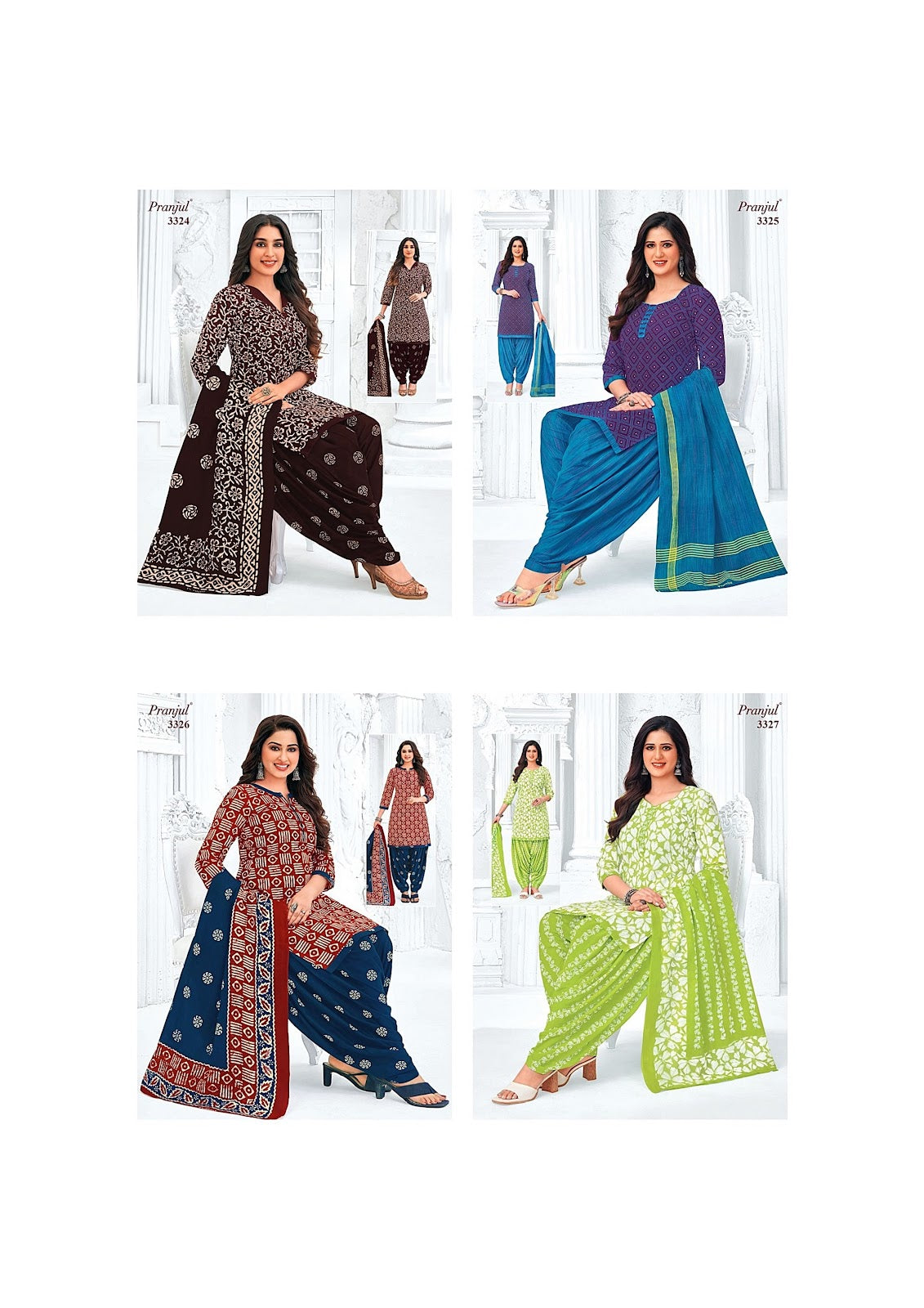 Priyanshi Vol 33 Pranjul Cotton Dress Material Supplier India