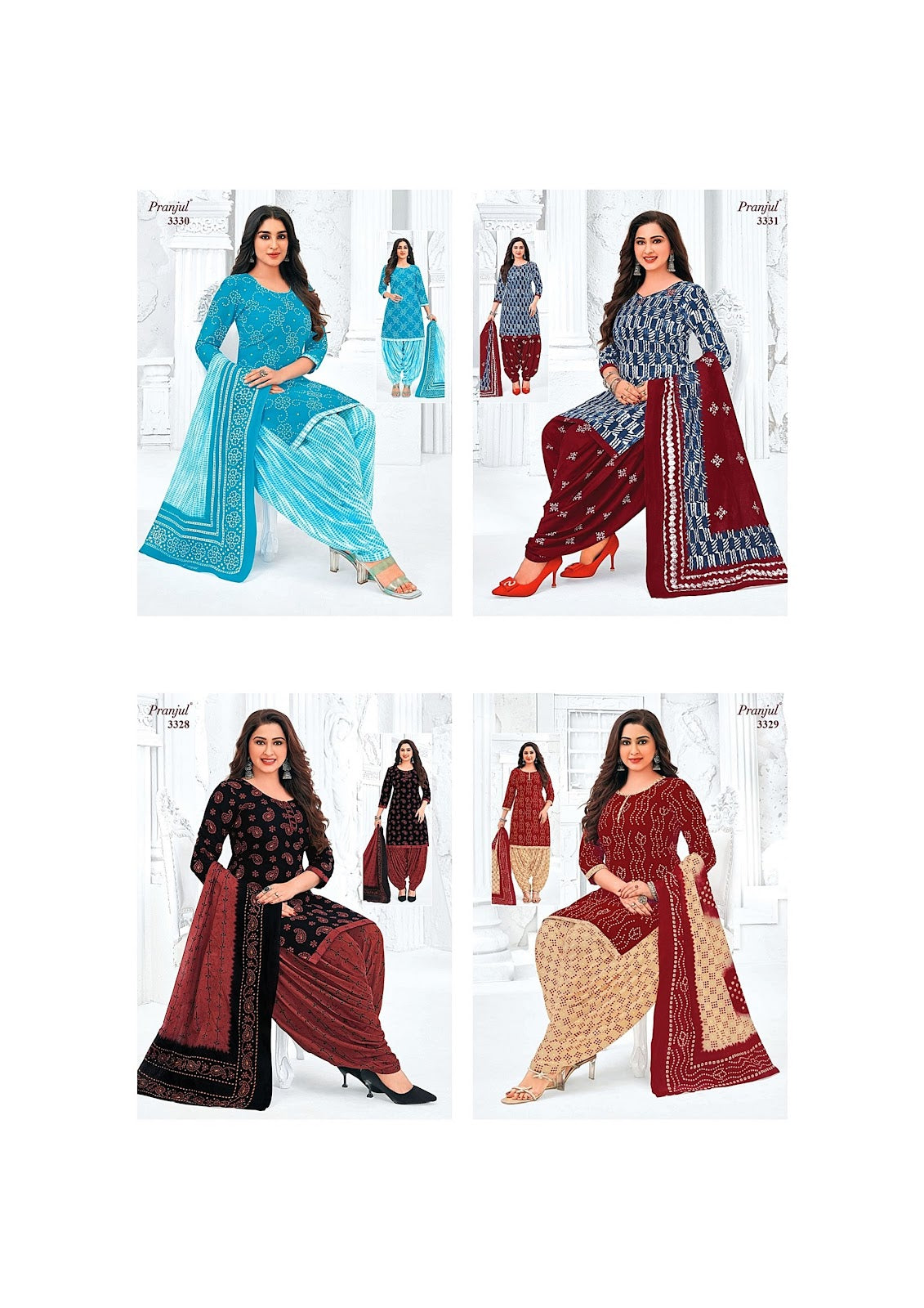 Priyanshi Vol 33 Pranjul Cotton Dress Material Supplier India