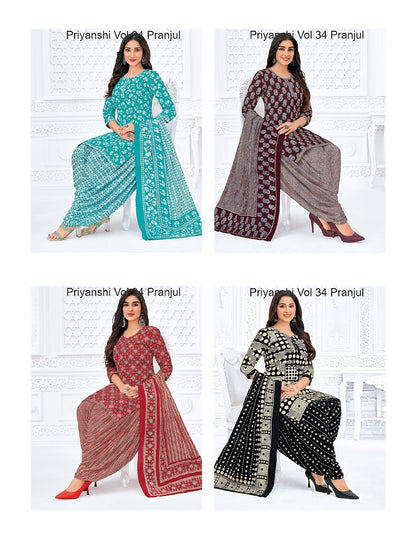 Priyanshi Vol 34 Pranjul Cotton Dress Material Manufacturer India