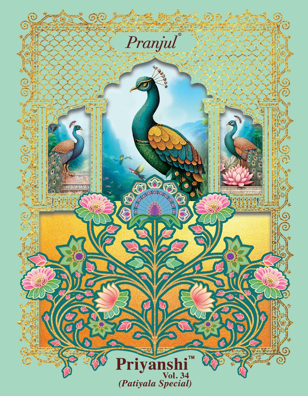 Priyanshi Vol 34 Pranjul Readymade Cotton Patiyala Suits Supplier India