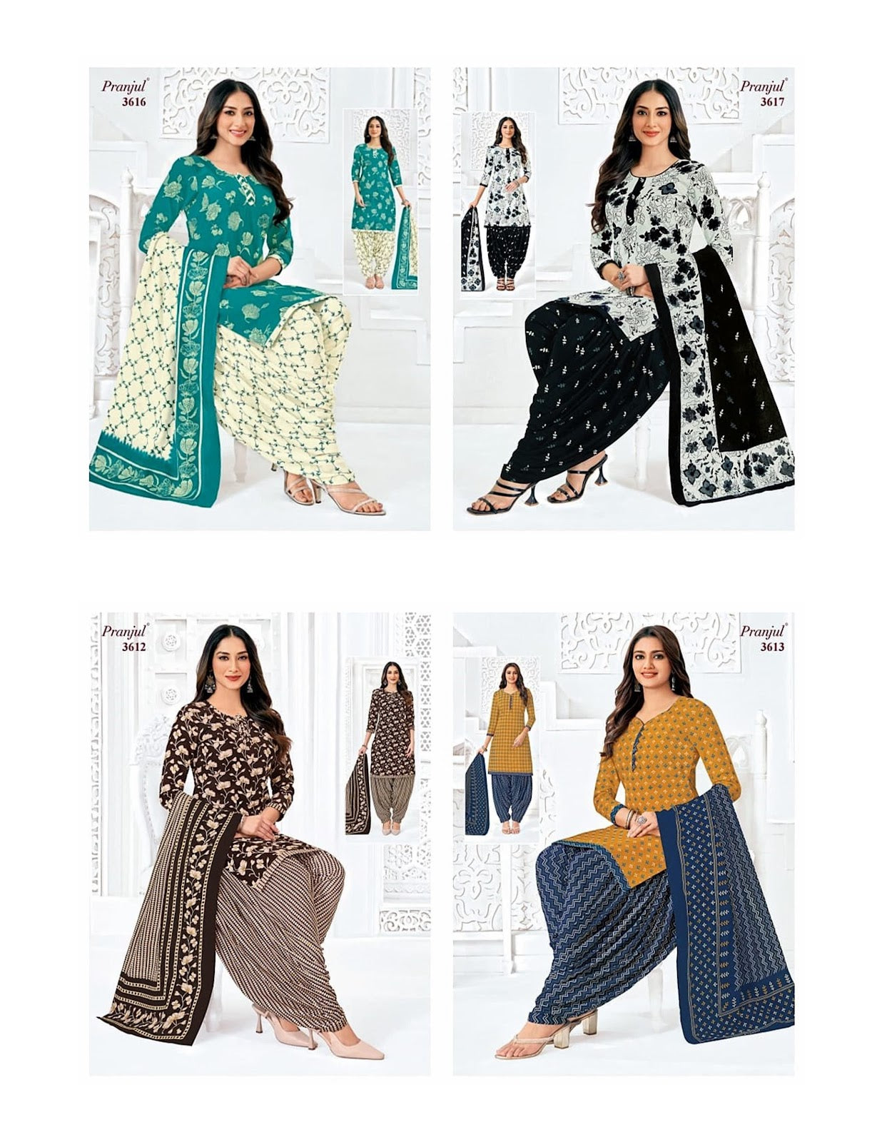 Priyanshi Vol 36 Pranjul Readymade Cotton Patiyala Suits Exporter Ahmedabad