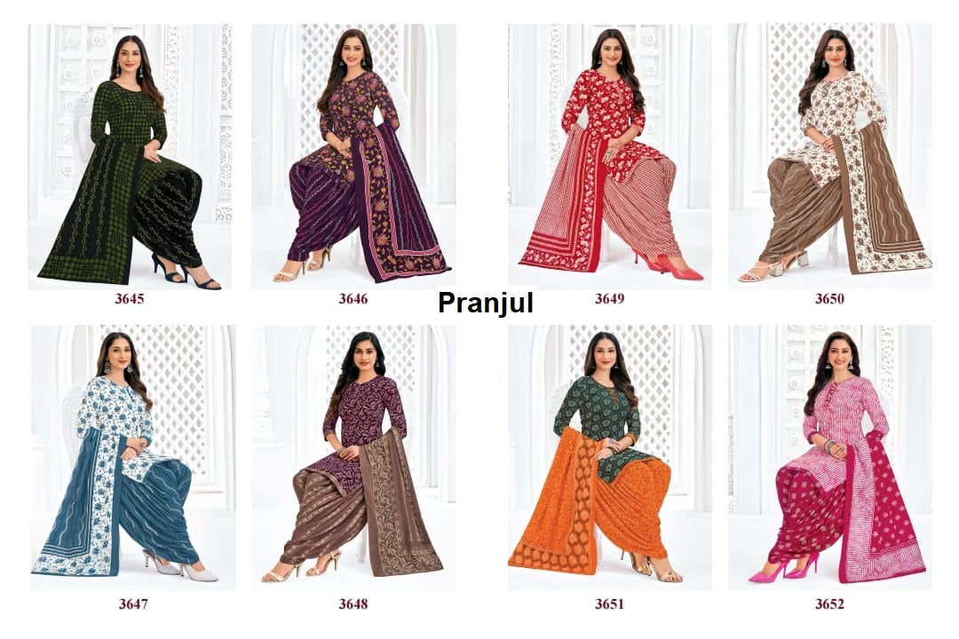 Priyanshi Vol 36 Pranjul Readymade Cotton Patiyala Suits Exporter Ahmedabad
