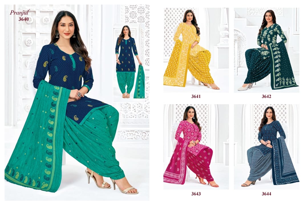 Priyanshi Vol 36 Pranjul Readymade Cotton Patiyala Suits Exporter Ahmedabad