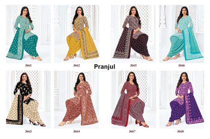 Priyanshi Vol 36 Pranjul Readymade Cotton Patiyala Suits Exporter Ahmedabad