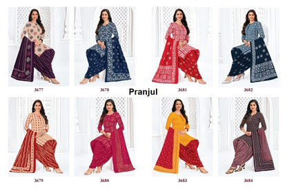 Priyanshi Vol 36 Pranjul Readymade Cotton Patiyala Suits Exporter Ahmedabad
