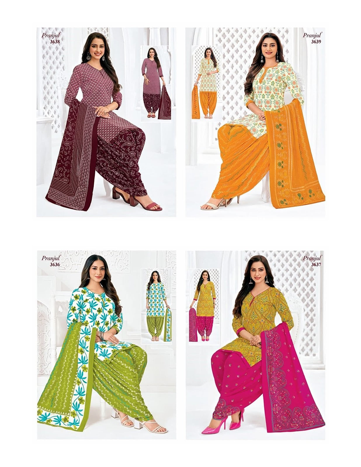 Priyanshi Vol 36 Pranjul Readymade Cotton Patiyala Suits Exporter Ahmedabad