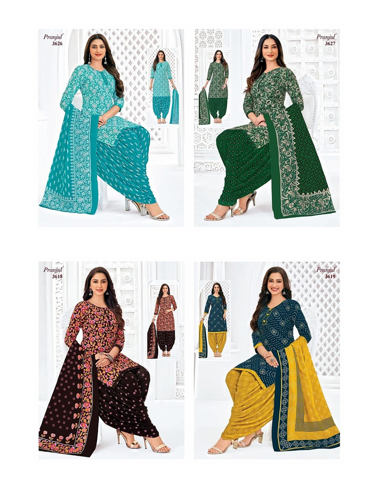 Priyanshi Vol 36 Pranjul Readymade Cotton Patiyala Suits Exporter Ahmedabad