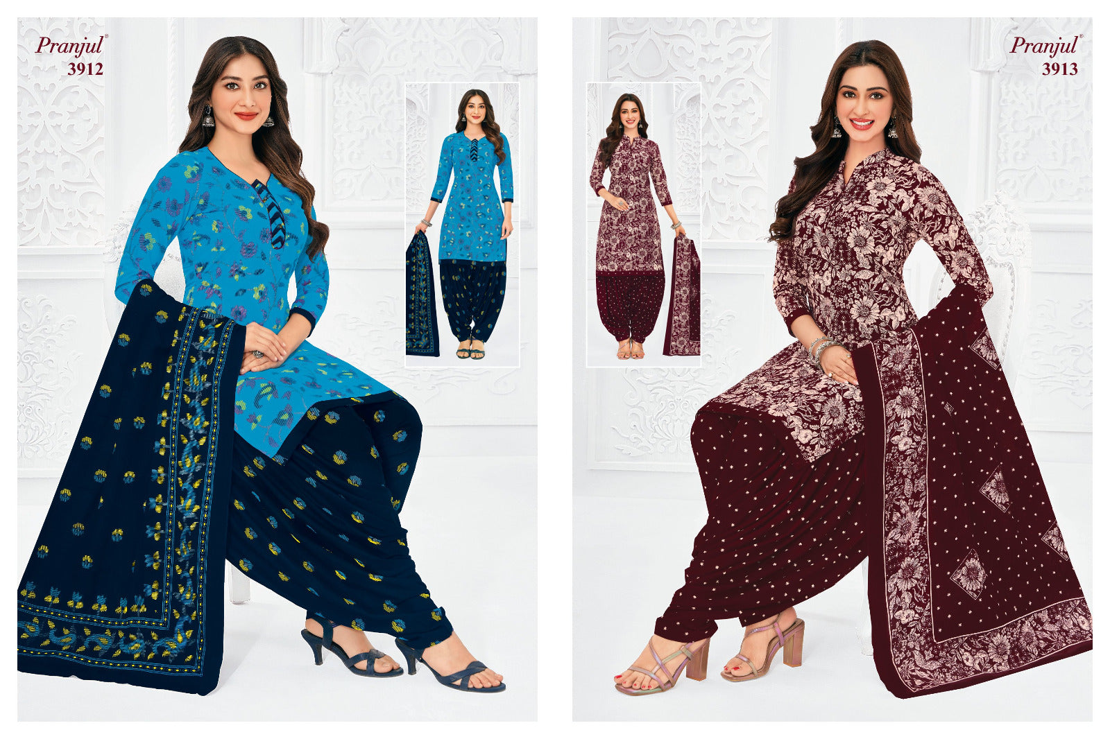 Priyanshi Vol 39 Pranjul Readymade Cotton Patiyala Suits Wholesaler India