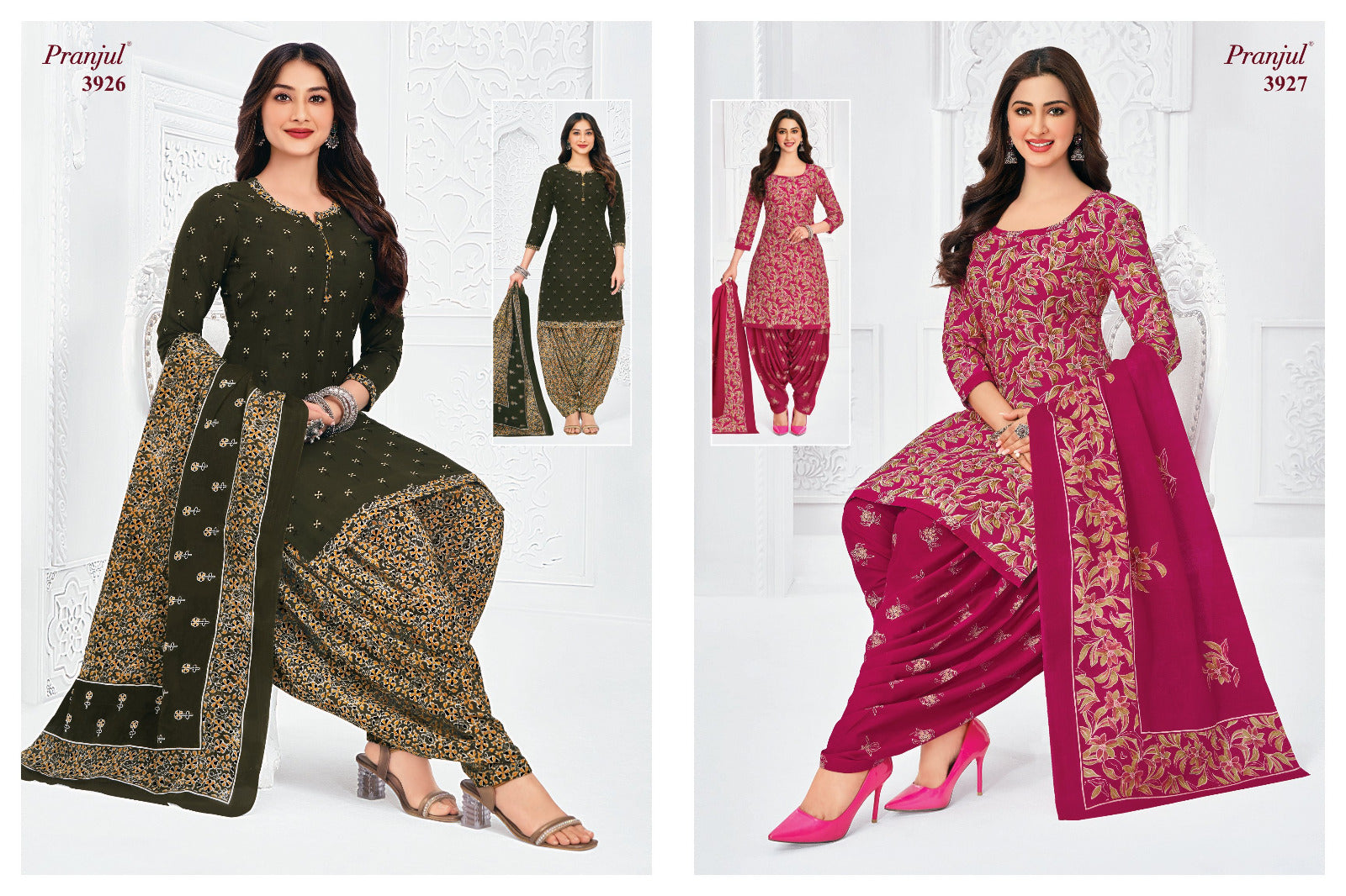 Priyanshi Vol 39 Pranjul Readymade Cotton Patiyala Suits Wholesaler India