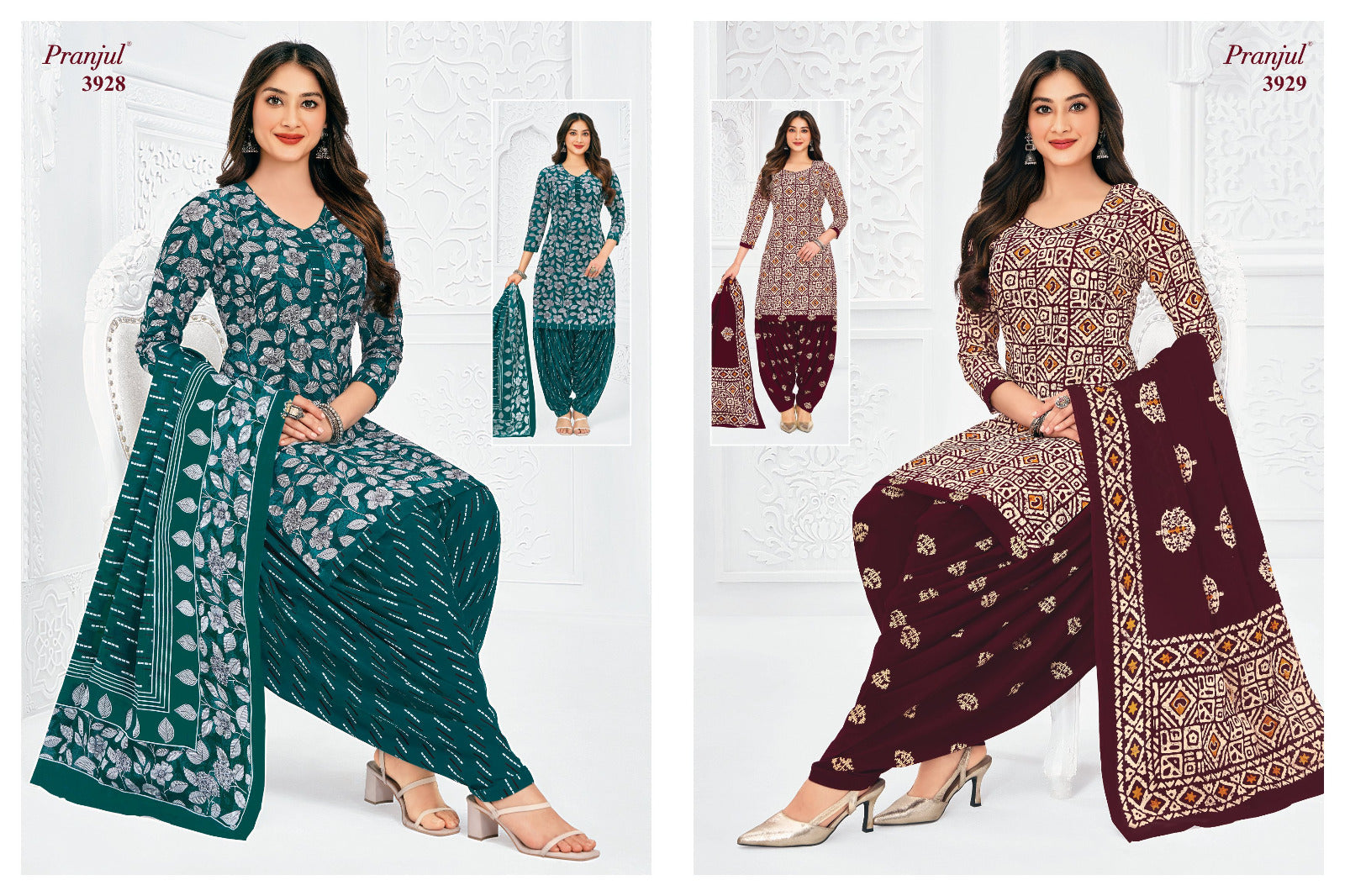 Priyanshi Vol 39 Pranjul Readymade Cotton Patiyala Suits Wholesaler India