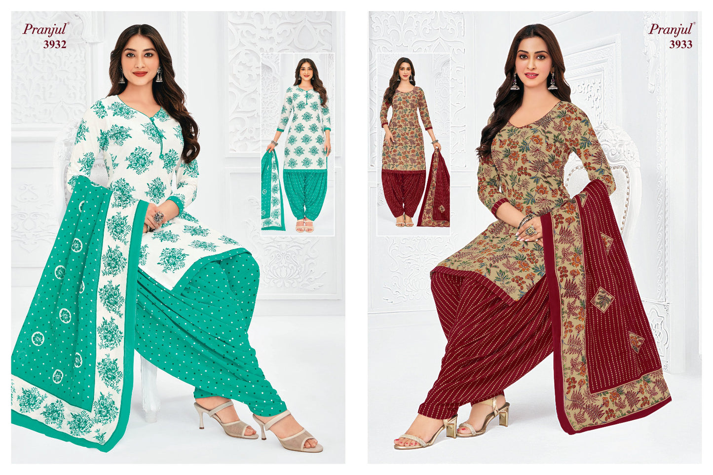 Priyanshi Vol 39 Pranjul Readymade Cotton Patiyala Suits Wholesaler India
