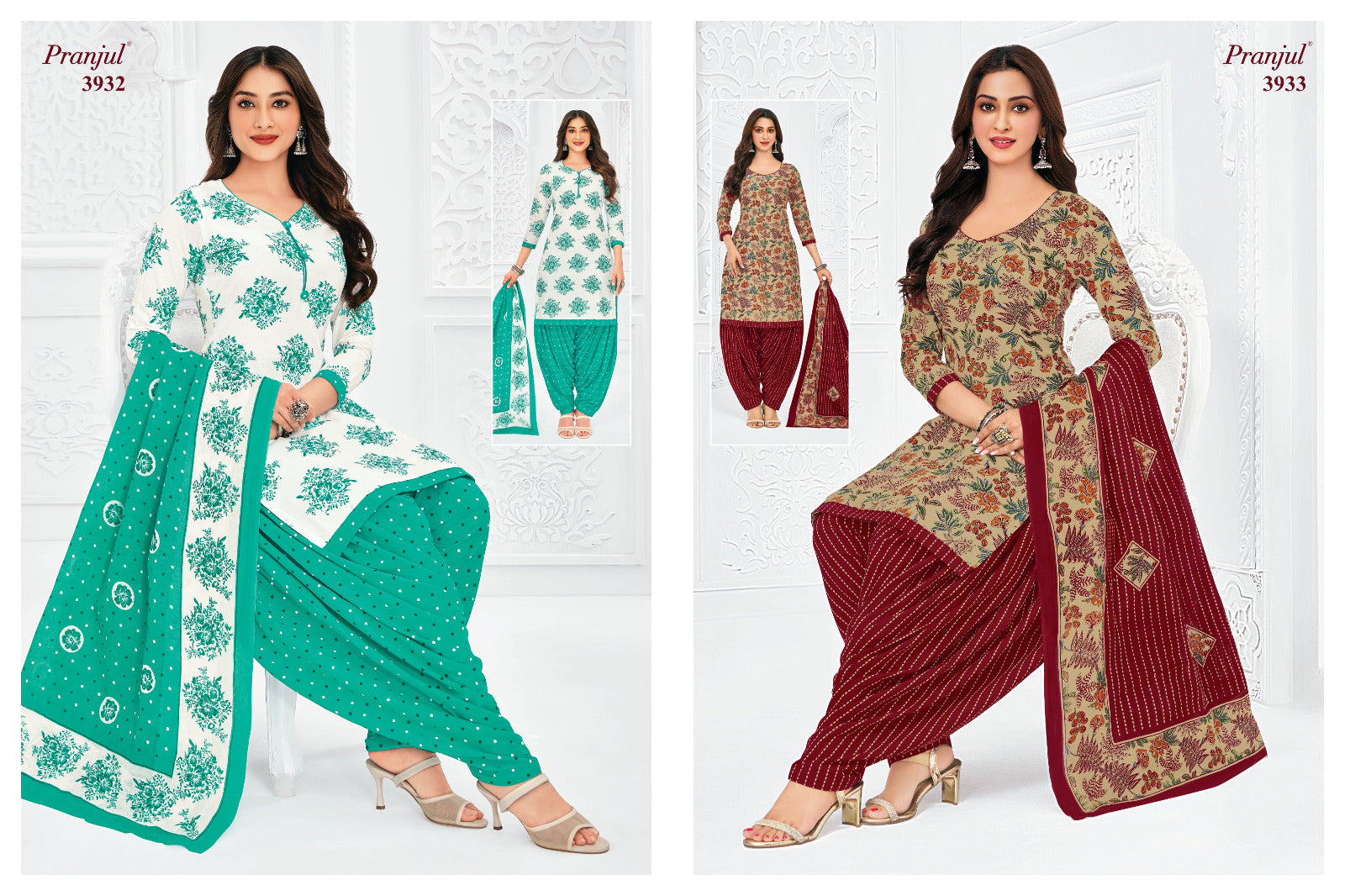 Priyanshi Vol 39 Pranjul Readymade Cotton Patiyala Suits Wholesaler India