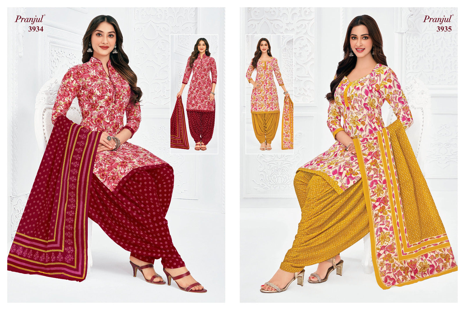 Priyanshi Vol 39 Pranjul Readymade Cotton Patiyala Suits Wholesaler India
