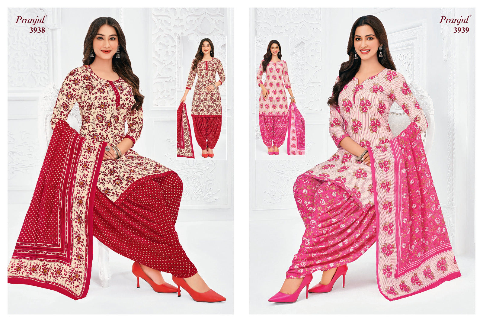 Priyanshi Vol 39 Pranjul Readymade Cotton Patiyala Suits Wholesaler India