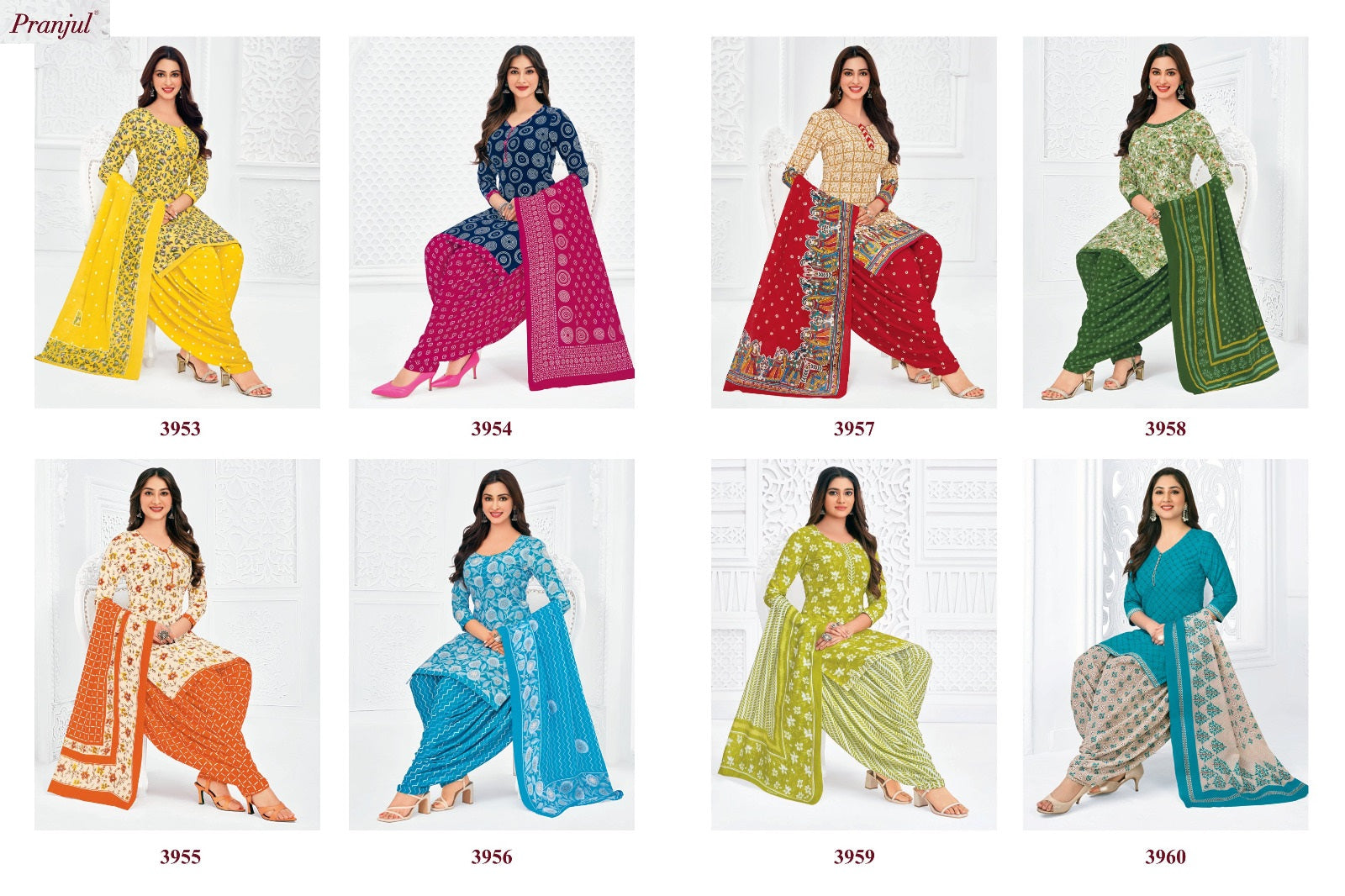 Priyanshi Vol 39 Pranjul Readymade Cotton Patiyala Suits Wholesaler India