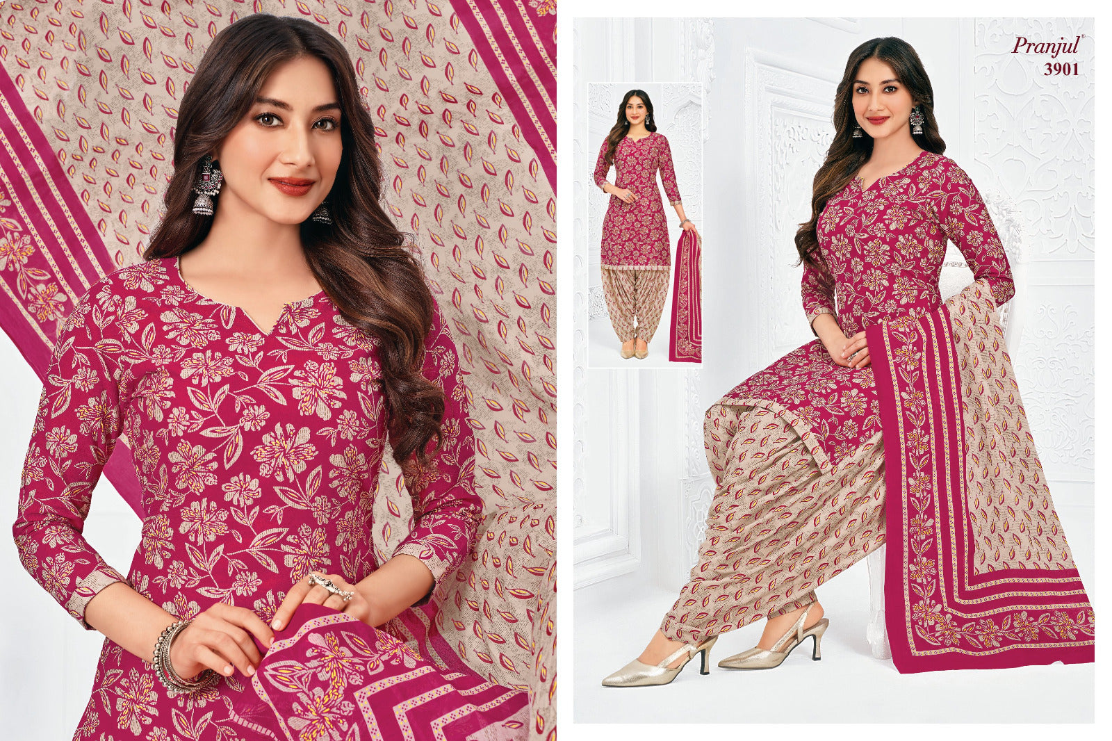 Priyanshi Vol 39 Pranjul Readymade Cotton Patiyala Suits Wholesaler India