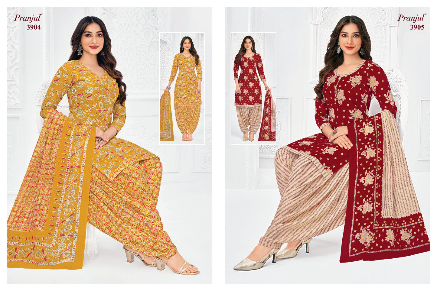 Priyanshi Vol 39 Pranjul Readymade Cotton Patiyala Suits Wholesaler India