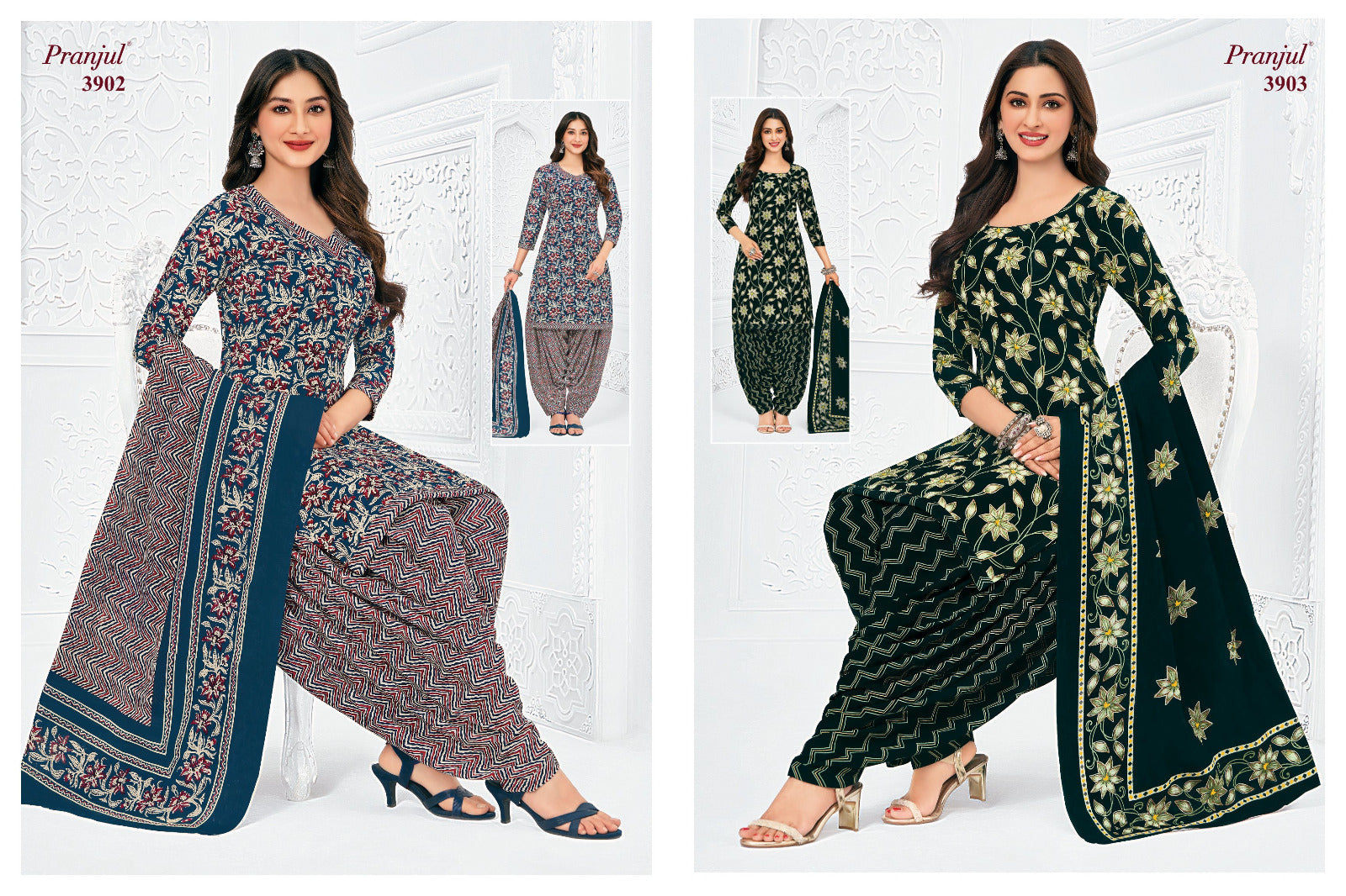 Priyanshi Vol 39 Pranjul Readymade Cotton Patiyala Suits Wholesaler India